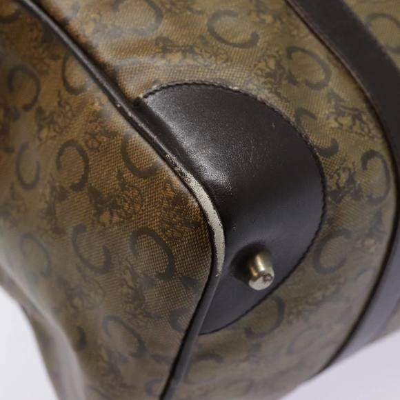 CELINE C Macadam Canvas Hand Bag Brown Gold Auth 88971 - Picture 10 of 16